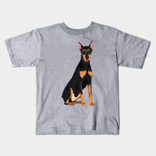 Hipster Cool German Pinscher Dog T-Shirt for Dog Lovers Kids T-Shirt